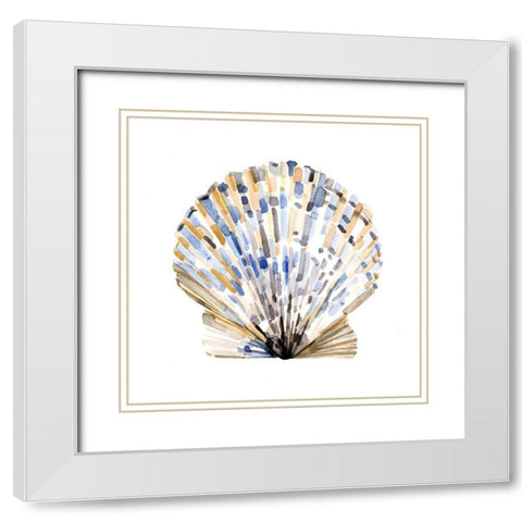 Simple Shells I White Modern Wood Framed Art Print with Double Matting by Caroline, Emma