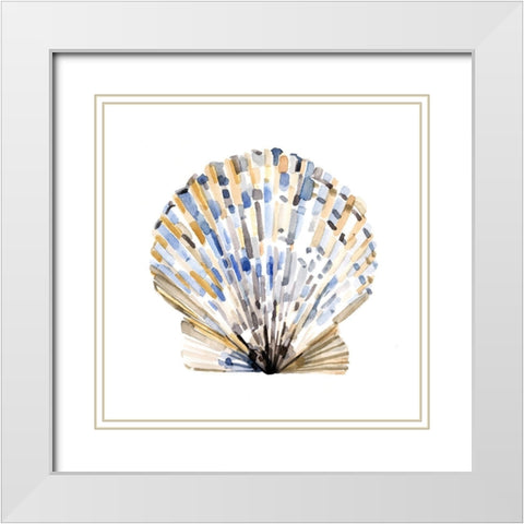 Simple Shells I White Modern Wood Framed Art Print with Double Matting by Caroline, Emma