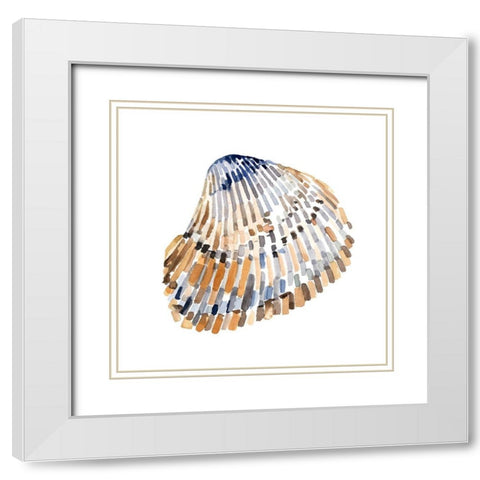 Simple Shells II White Modern Wood Framed Art Print with Double Matting by Caroline, Emma