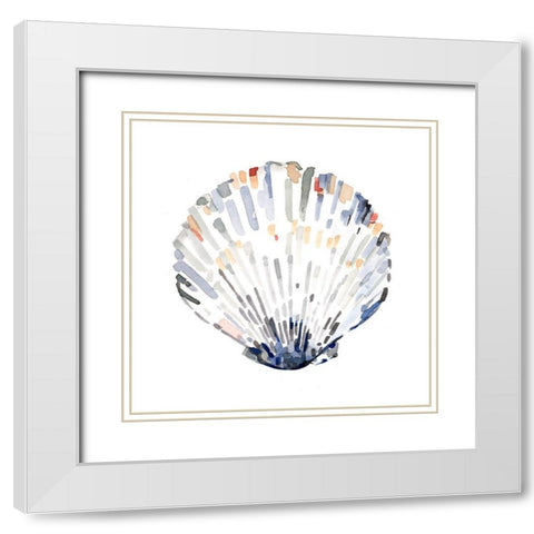Simple Shells III White Modern Wood Framed Art Print with Double Matting by Caroline, Emma