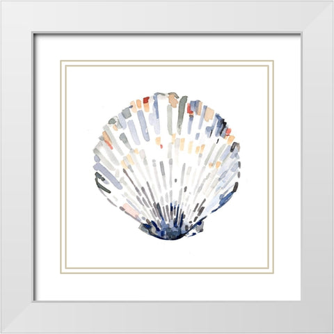 Simple Shells III White Modern Wood Framed Art Print with Double Matting by Caroline, Emma