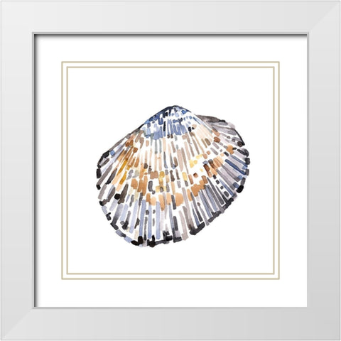 Simple Shells IV White Modern Wood Framed Art Print with Double Matting by Caroline, Emma