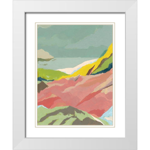 Candy Coast II White Modern Wood Framed Art Print with Double Matting by Green, Jacob