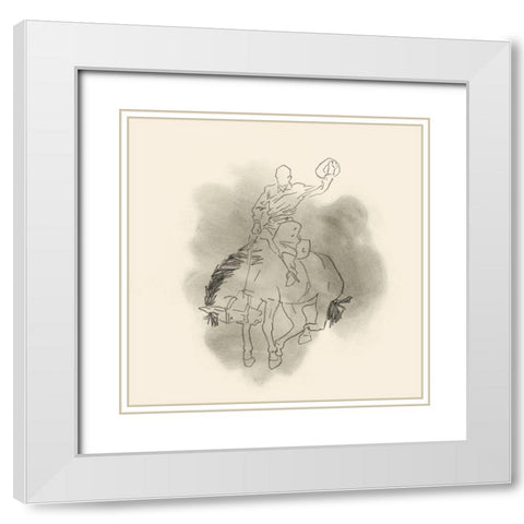 Broc Buster II White Modern Wood Framed Art Print with Double Matting by Green, Jacob