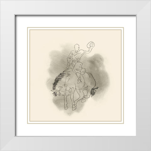 Broc Buster II White Modern Wood Framed Art Print with Double Matting by Green, Jacob