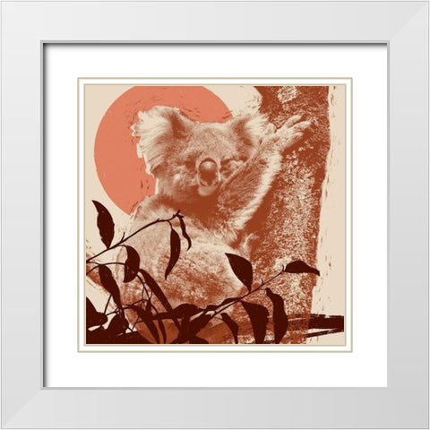 Pop Art Koala I White Modern Wood Framed Art Print with Double Matting by Green, Jacob