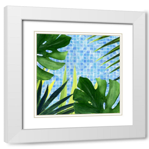 Poolside Shade I White Modern Wood Framed Art Print with Double Matting by Warren, Annie