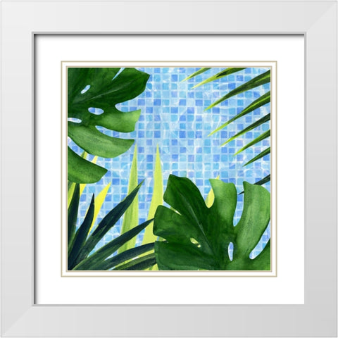 Poolside Shade I White Modern Wood Framed Art Print with Double Matting by Warren, Annie