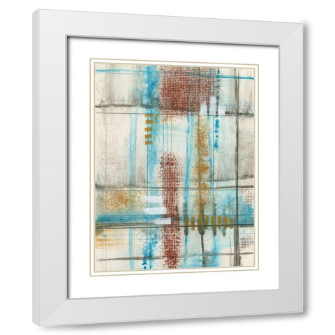 Primary Lineage VI White Modern Wood Framed Art Print with Double Matting by Goldberger, Jennifer