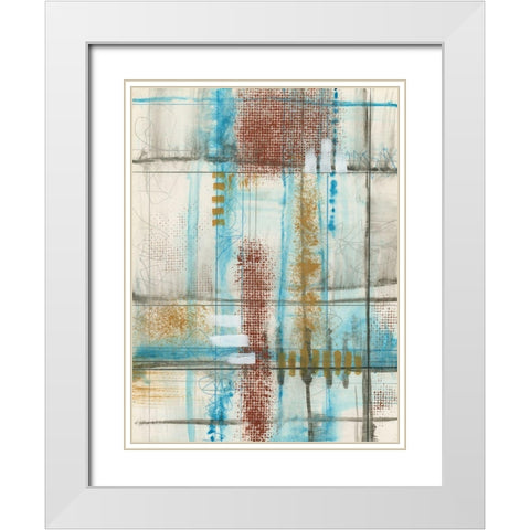 Primary Lineage VI White Modern Wood Framed Art Print with Double Matting by Goldberger, Jennifer