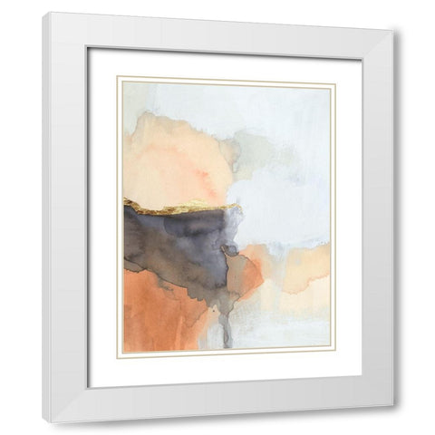 Cusp I White Modern Wood Framed Art Print with Double Matting by Barnes, Victoria