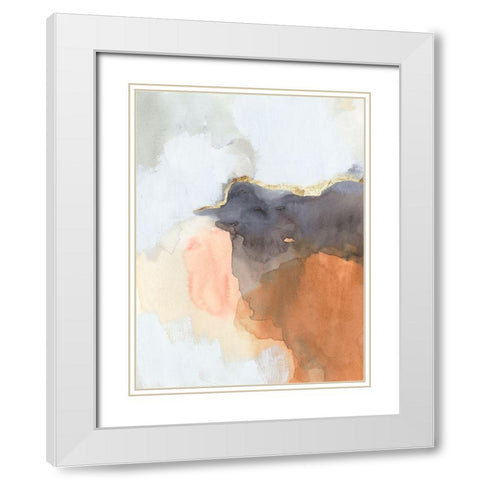 Cusp II White Modern Wood Framed Art Print with Double Matting by Barnes, Victoria