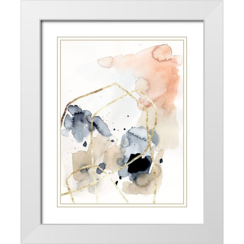 Syncopate I White Modern Wood Framed Art Print with Double Matting by Barnes, Victoria