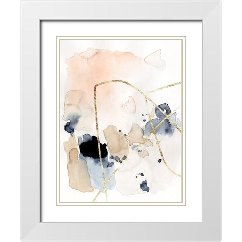 Syncopate II White Modern Wood Framed Art Print with Double Matting by Barnes, Victoria