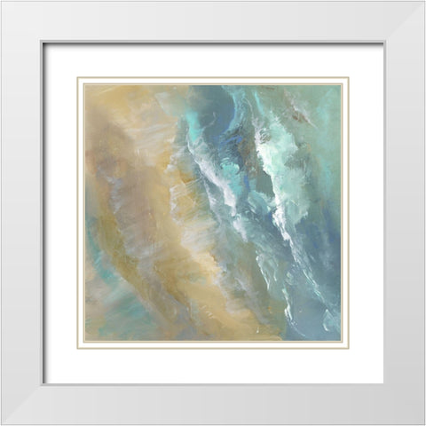 Aerial Coast IV White Modern Wood Framed Art Print with Double Matting by Finch, Sheila