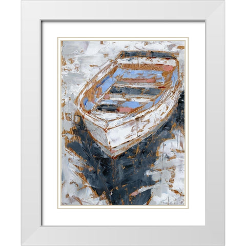 Cool Light II White Modern Wood Framed Art Print with Double Matting by Harper, Ethan