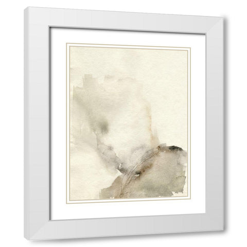 Sparse I White Modern Wood Framed Art Print with Double Matting by Goldberger, Jennifer