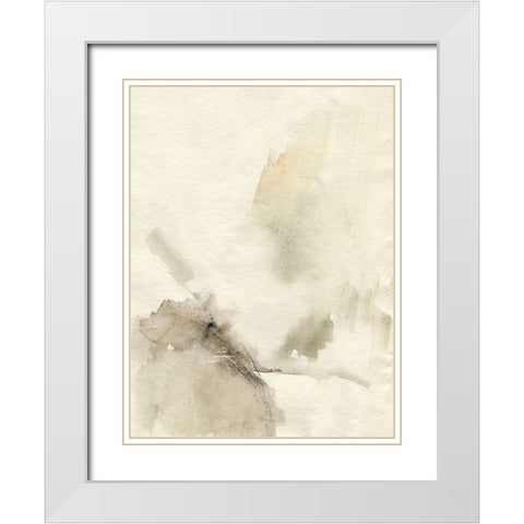 Sparse II White Modern Wood Framed Art Print with Double Matting by Goldberger, Jennifer