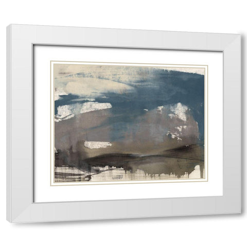 Kinetic Coastline II White Modern Wood Framed Art Print with Double Matting by Goldberger, Jennifer