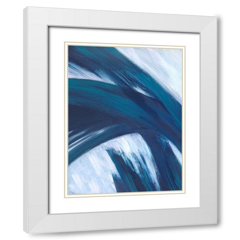 Fronds Kline I White Modern Wood Framed Art Print with Double Matting by Wilkins, Suzanne