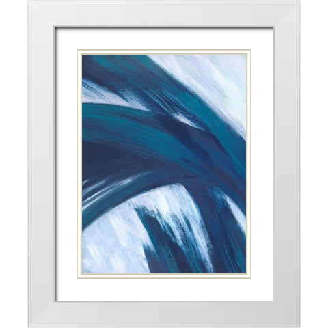 Fronds Kline I White Modern Wood Framed Art Print with Double Matting by Wilkins, Suzanne