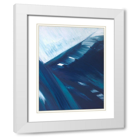 Fronds Kline II White Modern Wood Framed Art Print with Double Matting by Wilkins, Suzanne
