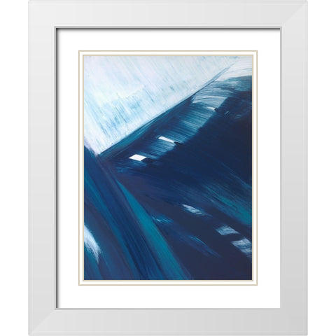 Fronds Kline II White Modern Wood Framed Art Print with Double Matting by Wilkins, Suzanne