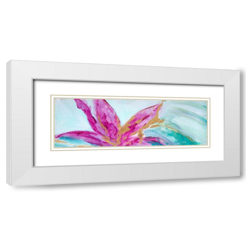 Magenta Colores I White Modern Wood Framed Art Print with Double Matting by Wilkins, Suzanne