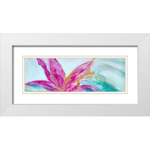Magenta Colores I White Modern Wood Framed Art Print with Double Matting by Wilkins, Suzanne