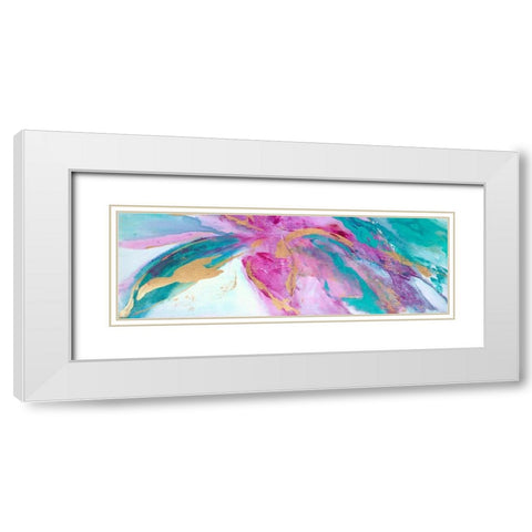 Magenta Colores II White Modern Wood Framed Art Print with Double Matting by Wilkins, Suzanne