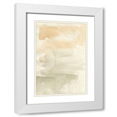 Pastel Gradation I White Modern Wood Framed Art Print with Double Matting by Goldberger, Jennifer