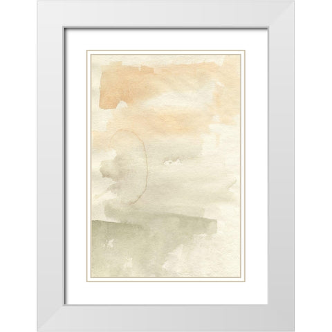 Pastel Gradation I White Modern Wood Framed Art Print with Double Matting by Goldberger, Jennifer