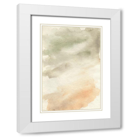 Pastel Gradation II White Modern Wood Framed Art Print with Double Matting by Goldberger, Jennifer