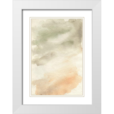 Pastel Gradation II White Modern Wood Framed Art Print with Double Matting by Goldberger, Jennifer