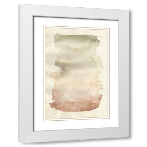 Pastel Gradation III White Modern Wood Framed Art Print with Double Matting by Goldberger, Jennifer