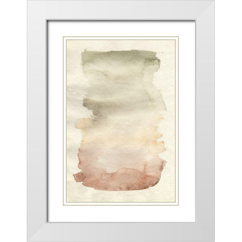 Pastel Gradation III White Modern Wood Framed Art Print with Double Matting by Goldberger, Jennifer