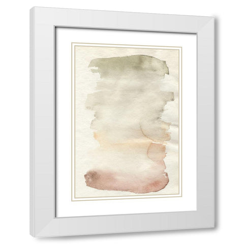 Pastel Gradation IV White Modern Wood Framed Art Print with Double Matting by Goldberger, Jennifer