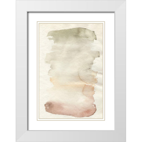 Pastel Gradation IV White Modern Wood Framed Art Print with Double Matting by Goldberger, Jennifer