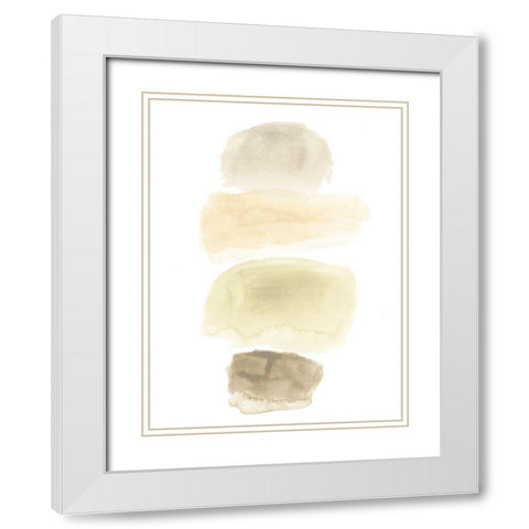 Stone Flow I White Modern Wood Framed Art Print with Double Matting by Vess, June Erica