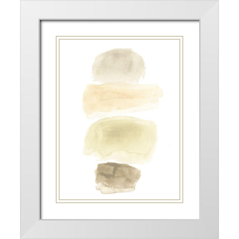 Stone Flow I White Modern Wood Framed Art Print with Double Matting by Vess, June Erica