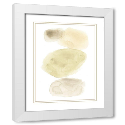 Stone Flow II White Modern Wood Framed Art Print with Double Matting by Vess, June Erica