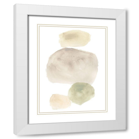 Stone Flow III White Modern Wood Framed Art Print with Double Matting by Vess, June Erica