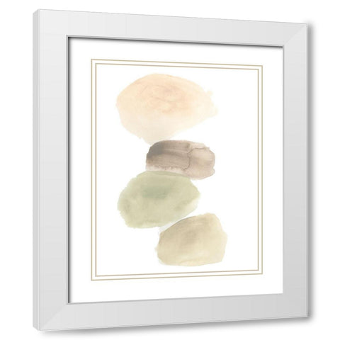 Stone Flow IV White Modern Wood Framed Art Print with Double Matting by Vess, June Erica