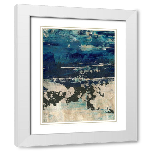 Silver Surf I White Modern Wood Framed Art Print with Double Matting by Harper, Ethan