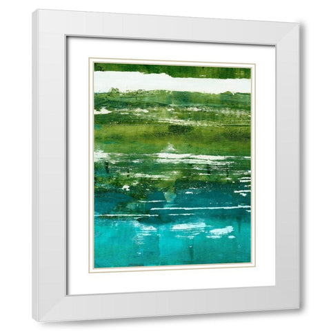 Terra I White Modern Wood Framed Art Print with Double Matting by Harper, Ethan