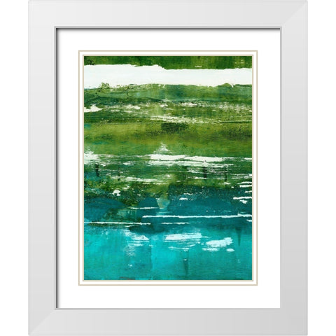 Terra I White Modern Wood Framed Art Print with Double Matting by Harper, Ethan