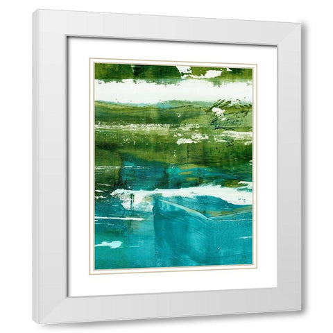 Terra II White Modern Wood Framed Art Print with Double Matting by Harper, Ethan