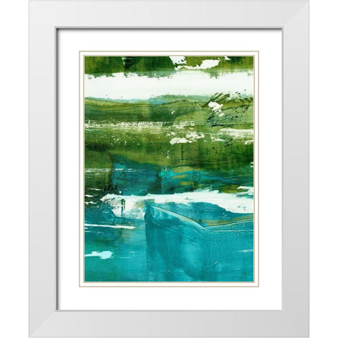 Terra II White Modern Wood Framed Art Print with Double Matting by Harper, Ethan