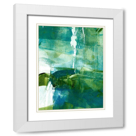 Emerald Mine II White Modern Wood Framed Art Print with Double Matting by Harper, Ethan