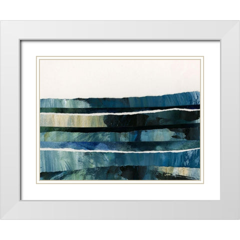 Groundswell I White Modern Wood Framed Art Print with Double Matting by Barnes, Victoria